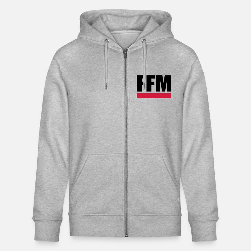 FFM - Frankfurt am Main - Stanley/Stella Unisex Bio-Kapuzenjacke CULTIVATOR  - Grau meliert
