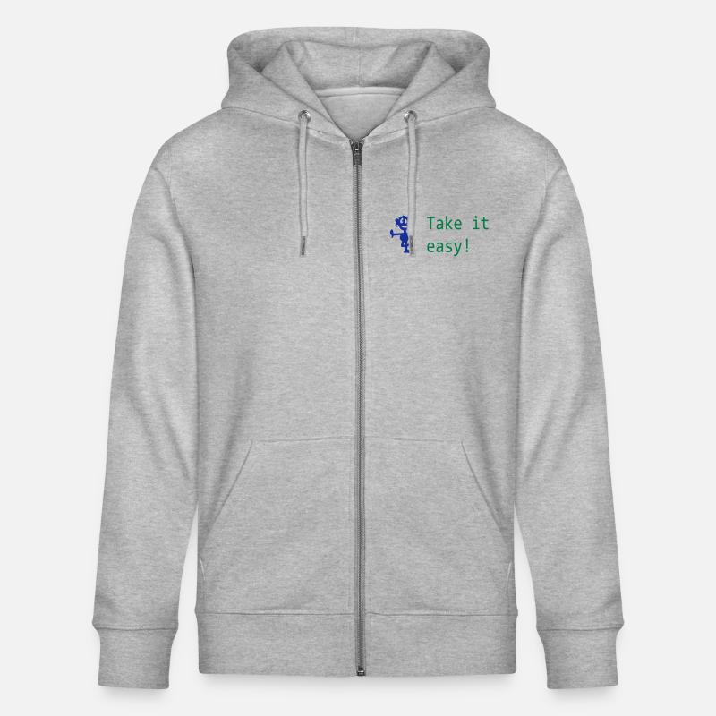 lustiger Comicstyle - Stanley/Stella Unisex Bio-Kapuzenjacke CULTIVATOR  - Grau meliert