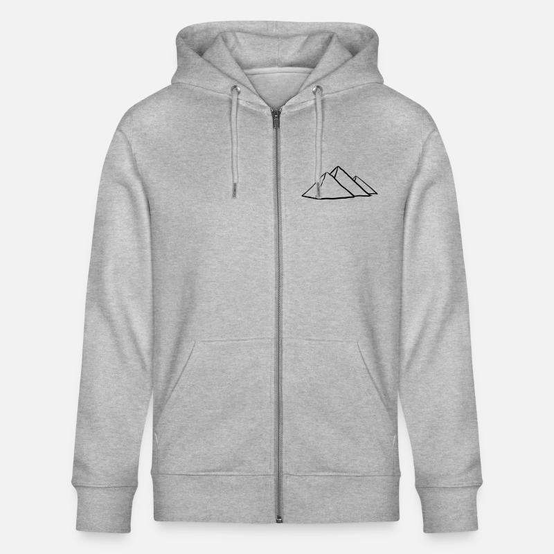 Pyramides de Gizeh - Veste à capuche bio CULTIVATOR Stanley/Stella Unisexe - gris chiné