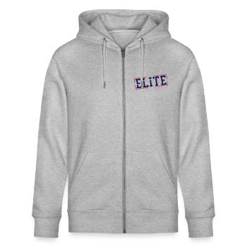 elite_stamp_go2 - Veste à capuche bio CULTIVATOR Stanley/Stella Unisexe - gris chiné - Devant - Jaron (178cm) & Liana (172cm)