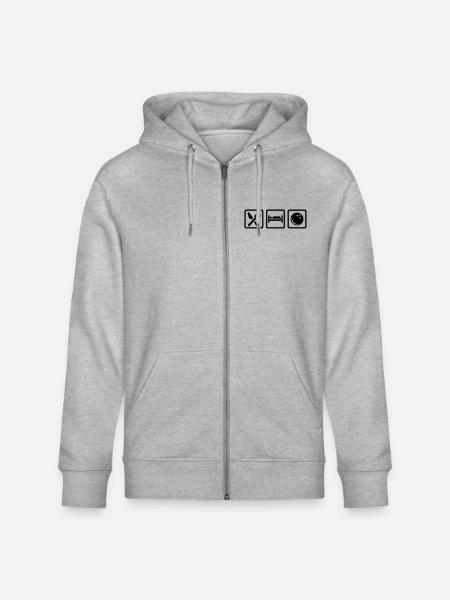 Eat Sleep Bowling - Veste à capuche bio CULTIVATOR Stanley/Stella Unisexe - gris chiné