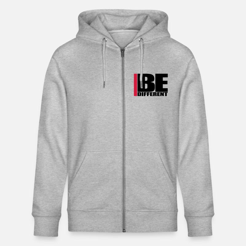 Cool Be Different Logo - Veste à capuche bio CULTIVATOR Stanley/Stella Unisexe - gris chiné