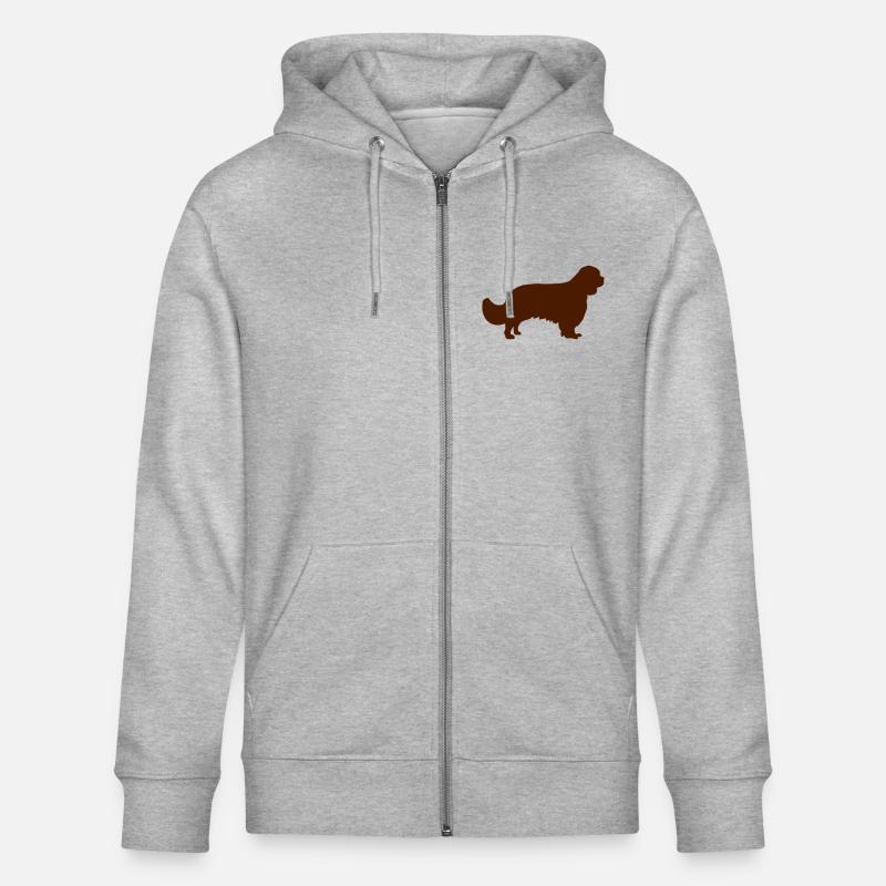 Cavalier King Charles Spaniel - Veste à capuche bio CULTIVATOR Stanley/Stella Unisexe - gris chiné