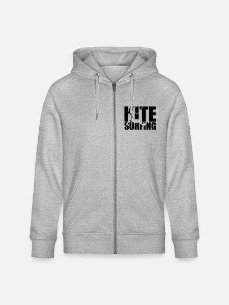 Kitesurfing - Stanley/Stella Unisex Bio-Kapuzenjacke CULTIVATOR  - Grau meliert
