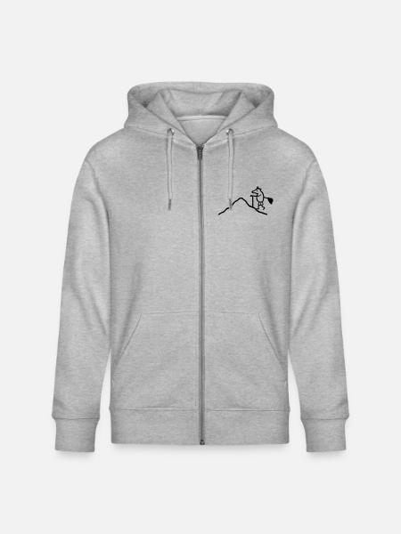 Climb mole - Stanley/Stella CULTIVATOR Unisex Organic Hooded Jacket - heather grey