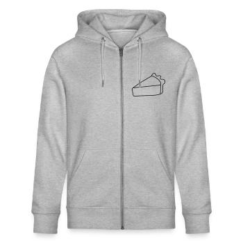 Ein einziges Stück Kuchen - Stanley/Stella Unisex Bio-Kapuzenjacke CULTIVATOR  - Grau meliert - Vorne - Jaron (178cm) & Liana (172cm)
