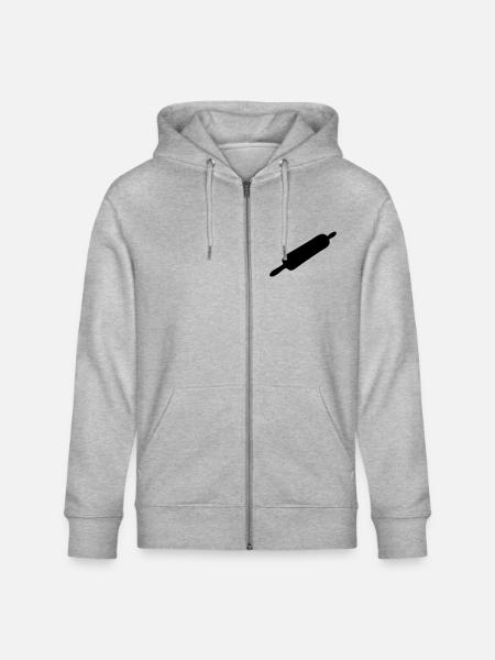 Bäcker Nudelholz - Stanley/Stella Unisex Bio-Kapuzenjacke CULTIVATOR  - Grau meliert