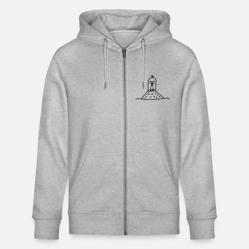 maulwurf_1c - Stanley/Stella Unisex Bio-Kapuzenjacke CULTIVATOR  - Grau meliert