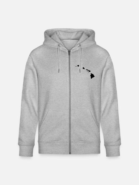hawaii insel - Stanley/Stella Unisex Bio-Kapuzenjacke CULTIVATOR - Grau meliert