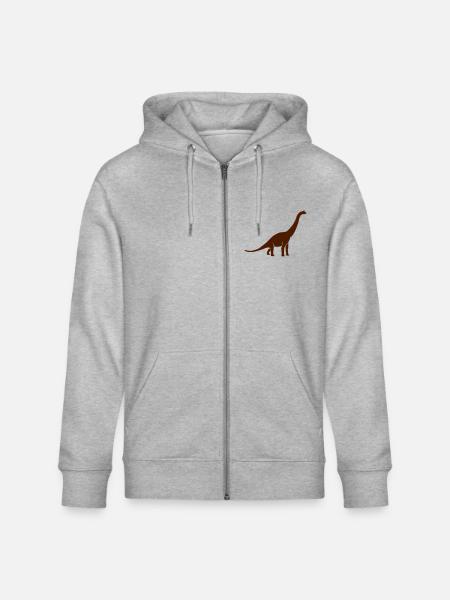 Brachiosaurus - Veste à capuche bio CULTIVATOR Stanley/Stella Unisexe - gris chiné