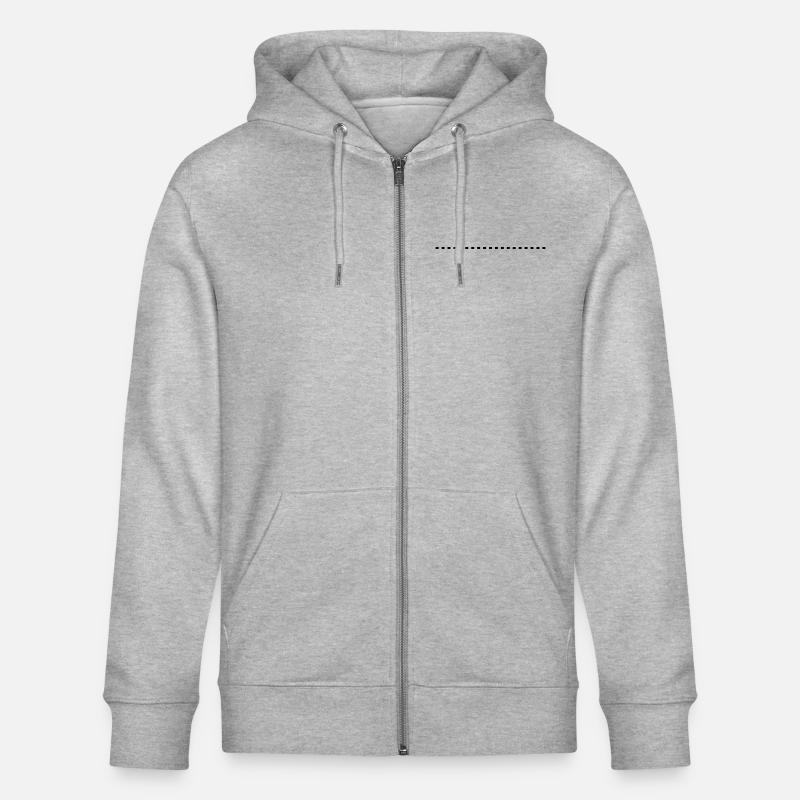 dashed_line_1c - Stanley/Stella CULTIVATOR  Unisex Organic Hooded Jacket - heather grey