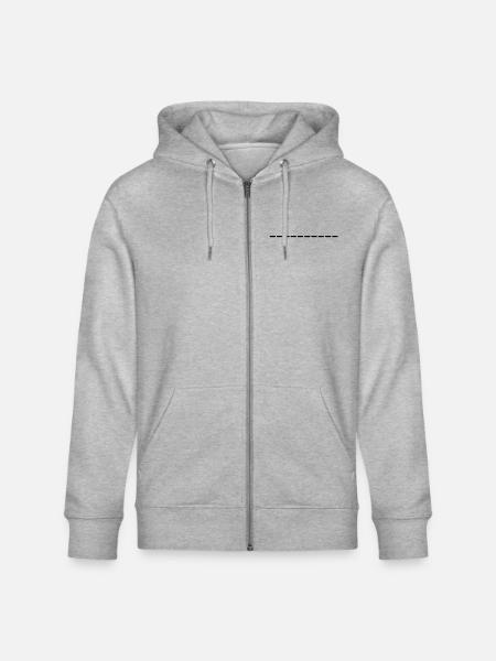 linie_gestrichelt_ay1 - Stanley/Stella CULTIVATOR  Unisex Organic Hooded Jacket - heather grey