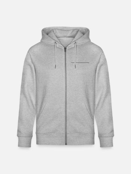 Thin line - Stanley/Stella CULTIVATOR  Unisex Organic Hooded Jacket - heather grey