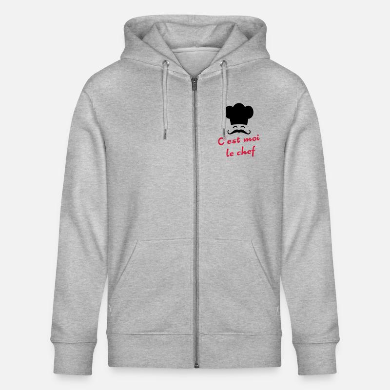 C'est moi le chef - Veste à capuche bio CULTIVATOR Stanley/Stella Unisexe - gris chiné