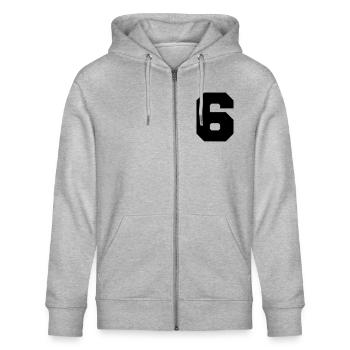 6 - Stanley/Stella CULTIVATOR  Unisex Organic Hooded Jacket - heather grey - Front - Jaron (178cm) & Liana (172cm)