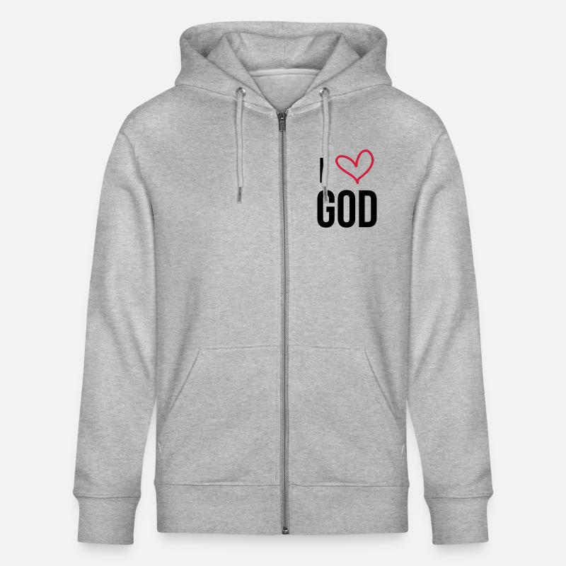 chrétien / chrétienne / catholique / religion - Veste à capuche bio CULTIVATOR Stanley/Stella Unisexe - gris chiné