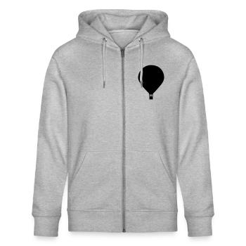 Heißluftballon - Stanley/Stella Unisex Bio-Kapuzenjacke CULTIVATOR  - Grau meliert - Vorne - Jaron (178cm) & Liana (172cm)