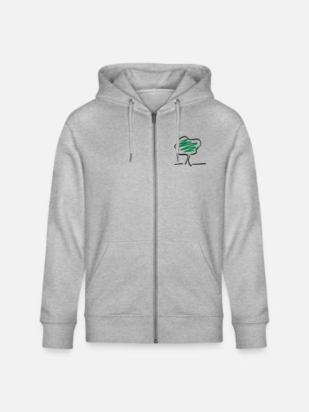baum - Stanley/Stella Unisex Bio-Kapuzenjacke CULTIVATOR - Grau meliert