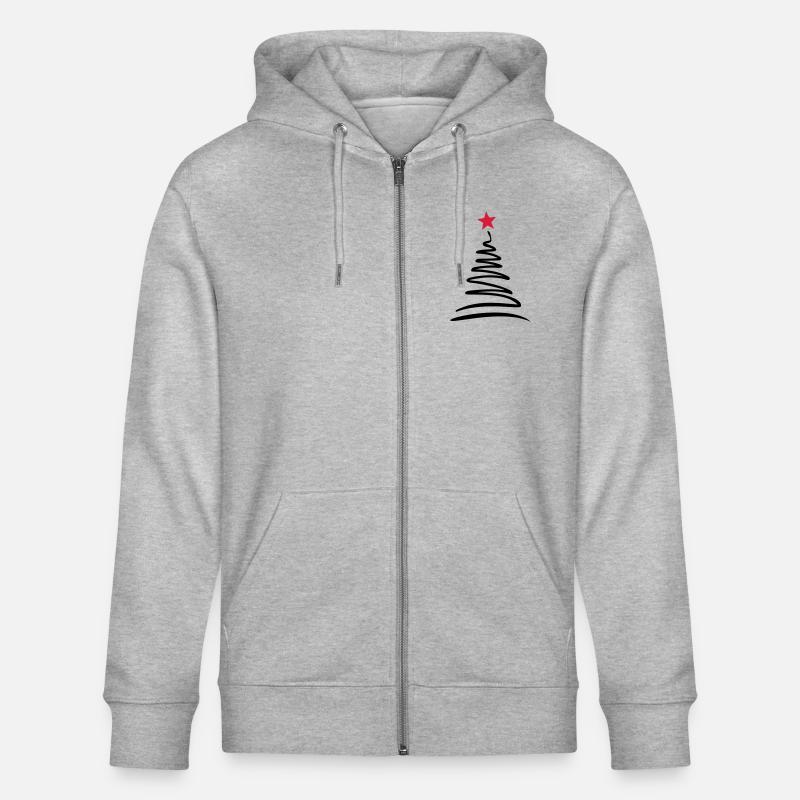Weihnachtsbaum - Stanley/Stella Unisex Bio-Kapuzenjacke CULTIVATOR  - Grau meliert