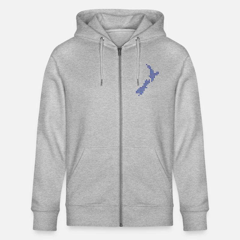 Neuseeland - Stanley/Stella Unisex Bio-Kapuzenjacke CULTIVATOR  - Grau meliert