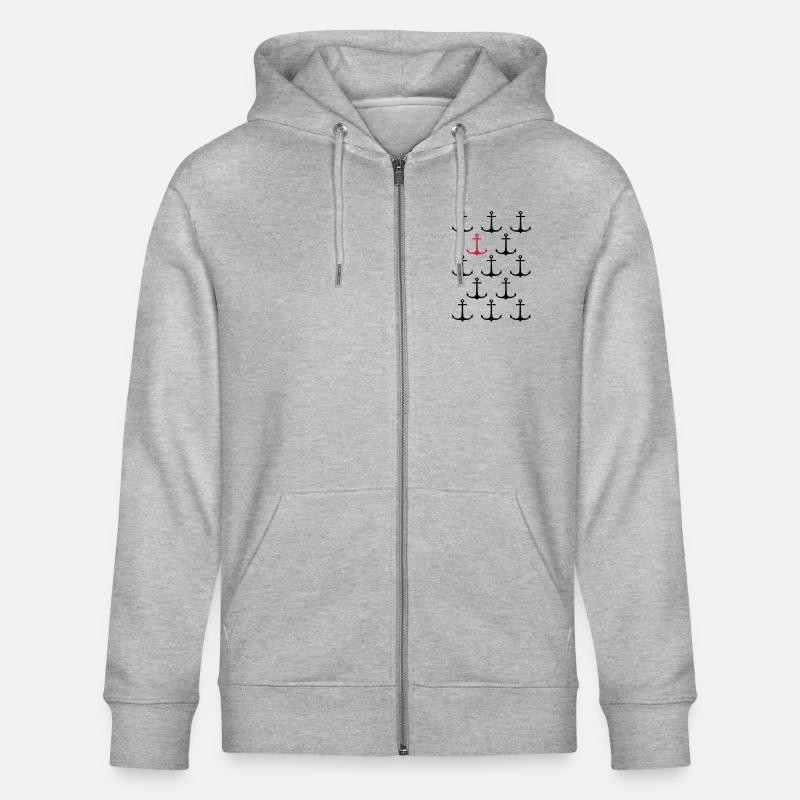 Anker 13 - Stanley/Stella Unisex Bio-Kapuzenjacke CULTIVATOR  - Grau meliert
