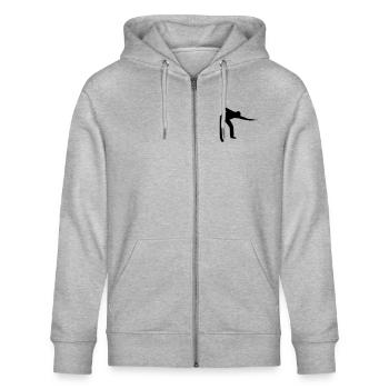 SNOOKER - PLAYER Icon - Stanley/Stella Unisex Bio-Kapuzenjacke CULTIVATOR  - Grau meliert - Vorne - Jaron (178cm) & Liana (172cm)