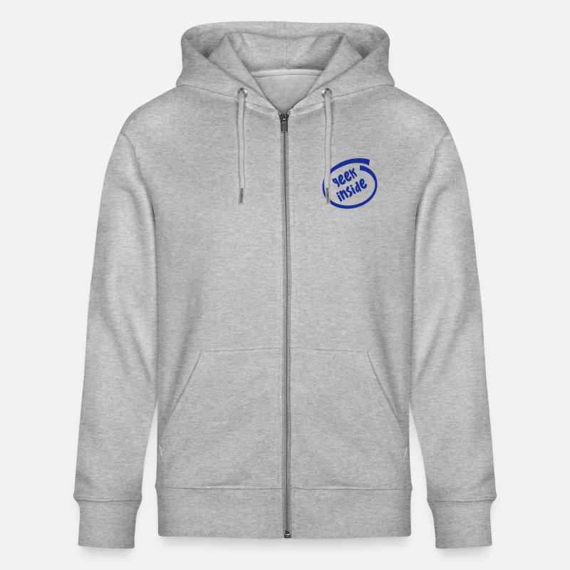 geek inside - Stanley/Stella Unisex Bio-Kapuzenjacke CULTIVATOR  - Grau meliert