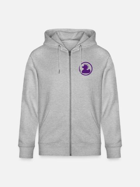 badeente_punk_ring - Stanley/Stella CULTIVATOR  Unisex Organic Hooded Jacket - heather grey
