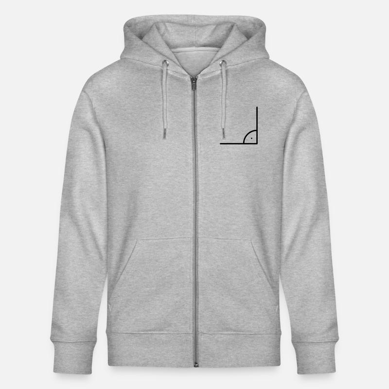 Icône de mathématiques - angle droit - Veste à capuche bio CULTIVATOR Stanley/Stella Unisexe - gris chiné