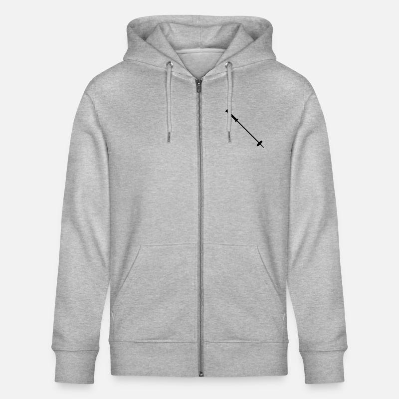 Bâton de ski - Veste à capuche bio CULTIVATOR Stanley/Stella Unisexe - gris chiné