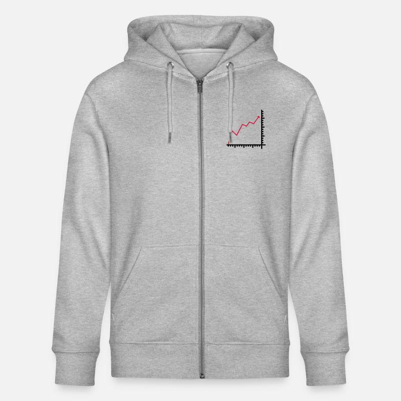 Diagramm - Stanley/Stella Unisex Bio-Kapuzenjacke CULTIVATOR  - Grau meliert