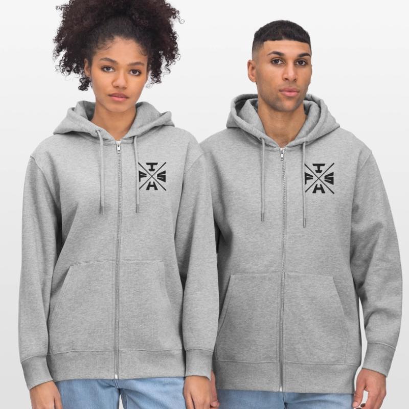 X Text Fish Stanley/Stella CULTIVATOR  Unisex Organic Hooded Jacket