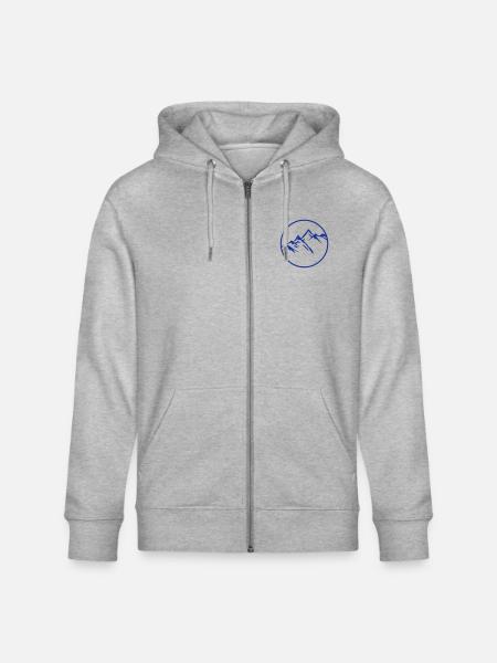 mountains - Stanley/Stella CULTIVATOR Unisex Organic Hooded Jacket - heather grey