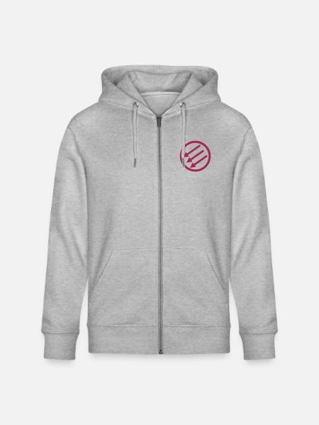 Järnfronten / Eiserne Front / Iron Front - Stanley/Stella CULTIVATOR  Unisex Organic Hooded Jacket - heather grey