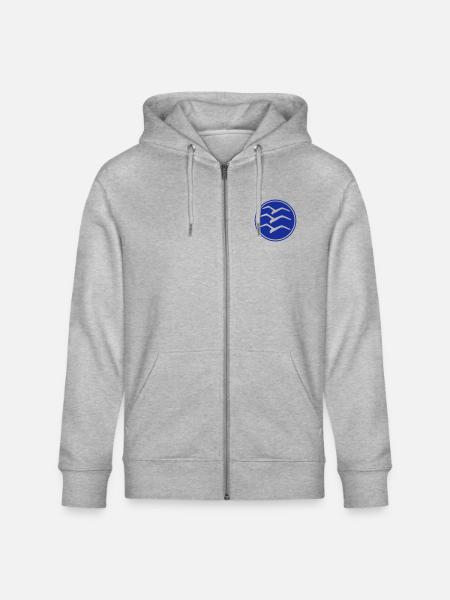 segelflug-abzeichen - Stanley/Stella Unisex Bio-Kapuzenjacke CULTIVATOR  - Grau meliert