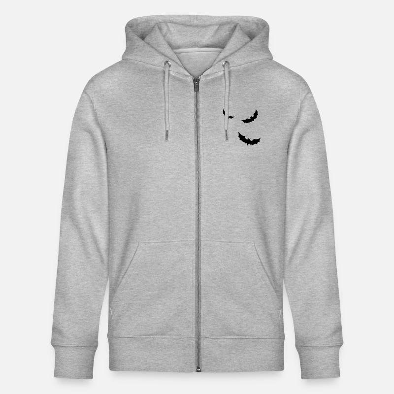 Fledermäuse - Stanley/Stella Unisex Bio-Kapuzenjacke CULTIVATOR  - Grau meliert