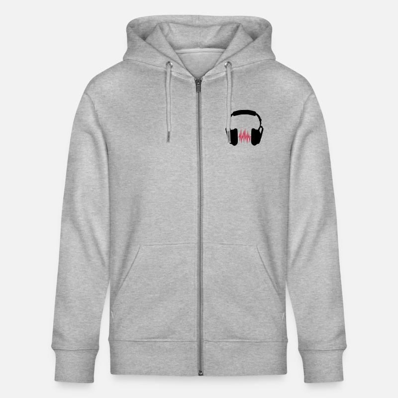 Kopfhörer - Stanley/Stella Unisex Bio-Kapuzenjacke CULTIVATOR  - Grau meliert