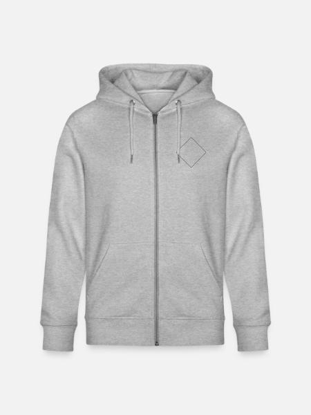 Hipster Viereck Karo - Stanley/Stella Unisex Bio-Kapuzenjacke CULTIVATOR  - Grau meliert