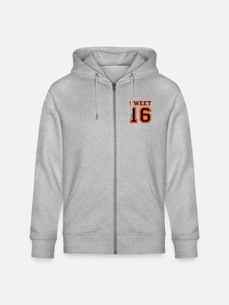 SWEET 16 - Stanley/Stella Unisex Bio-Kapuzenjacke CULTIVATOR - Grau meliert
