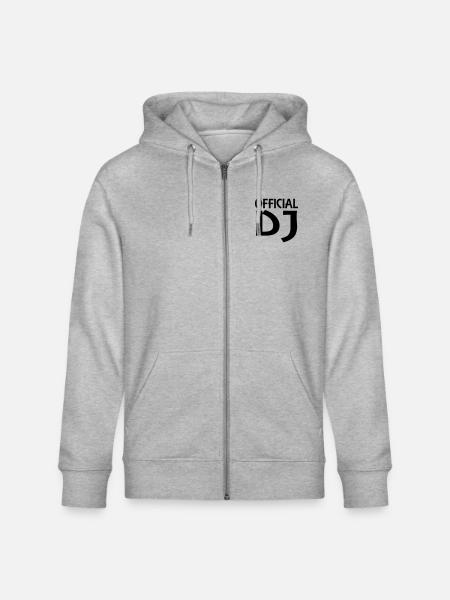 Official DJ - Stanley/Stella CULTIVATOR Unisex Organic Hooded Jacket - heather grey