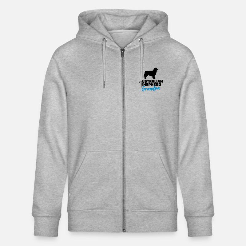 Australian shepherd - Veste à capuche bio CULTIVATOR Stanley/Stella Unisexe - gris chiné