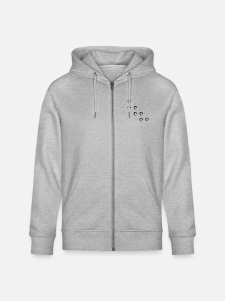 , pferd 3 - Stanley/Stella Unisex Bio-Kapuzenjacke CULTIVATOR - Grau meliert