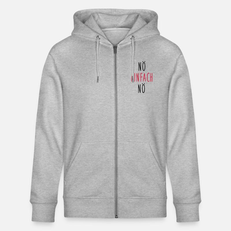 nö einfach nö - Stanley/Stella Unisex Bio-Kapuzenjacke CULTIVATOR  - Grau meliert