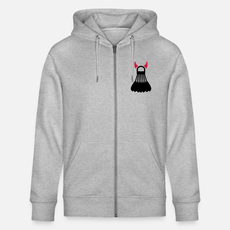 Badminton - Stanley/Stella Unisex Bio-Kapuzenjacke CULTIVATOR  - Grau meliert