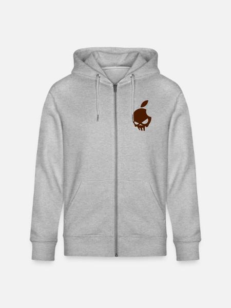 indianer schaedel - Stanley/Stella Unisex Bio-Kapuzenjacke CULTIVATOR  - Grau meliert
