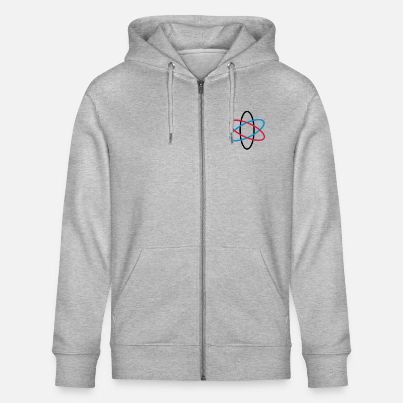 atom_neutron_02 - Stanley/Stella Unisex Bio-Kapuzenjacke CULTIVATOR  - Grau meliert