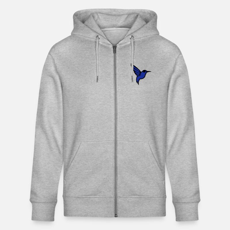 kolibri vogel - Stanley/Stella Unisex Bio-Kapuzenjacke CULTIVATOR  - Grau meliert