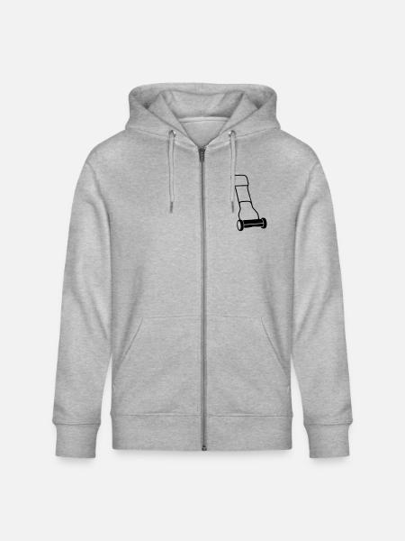 Rasenmäher Spindelmäher - Stanley/Stella Unisex Bio-Kapuzenjacke CULTIVATOR - Grau meliert
