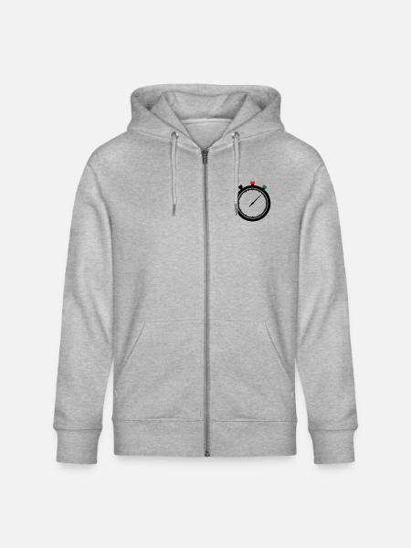 Stoppuhr - Stanley/Stella Unisex Bio-Kapuzenjacke CULTIVATOR  - Grau meliert
