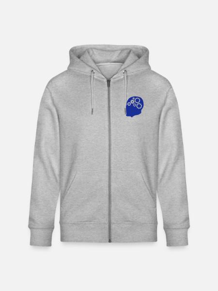 Head profile reflection gear 612 - Stanley/Stella CULTIVATOR  Unisex Organic Hooded Jacket - heather grey